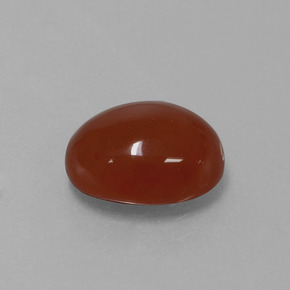 Cornaline Rouge-orange naturelle Coupe ovale, 3.36 ct, Translucide