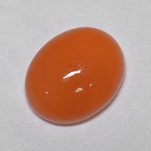 Cornaline Orange naturelle Coupe ovale, 2.56 ct, Translucide