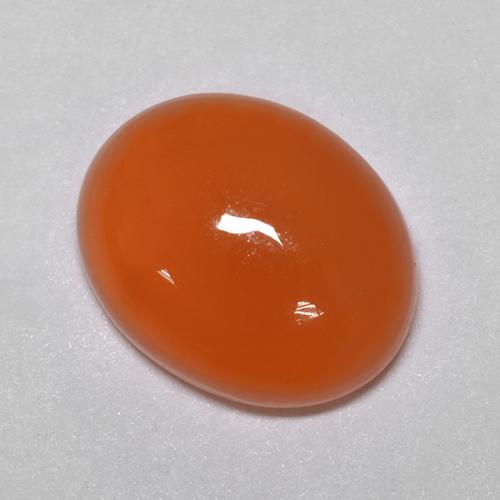 Cornaline Orange naturelle Coupe ovale, 2.56 ct, Translucide