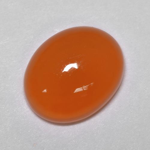 Cornaline Orange naturelle Coupe ovale, 2.56 ct, Translucide