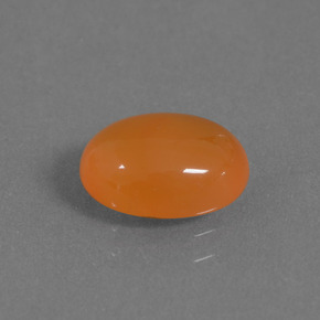 Cornaline orange naturelle coupe ovale, 1,89 ct, translucide