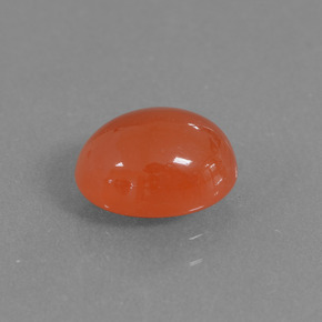 Cornaline orange naturelle coupe ovale, 2,12 ct, translucide