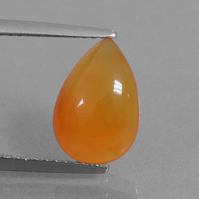 Cornaline Orange naturelle En forme de poire, 2.63 ct, Translucide