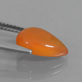 Cornaline Orange naturelle En forme de poire, 2.63 ct, Translucide