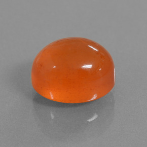 Cornaline Orange naturelle Coupe ovale, 5.18 ct, Translucide