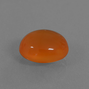 Cornaline Orange naturelle Coupe ovale, 3.23 ct, Translucide