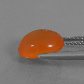 Cornaline Orange naturelle Coupe ovale, 3.23 ct, Translucide