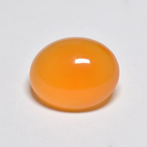Cornaline Orange moyen naturelle Coupe ovale, 3,62 ct, Translucide