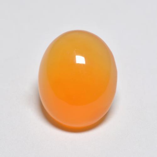 Cornaline Orange moyen naturelle Coupe ovale, 3,62 ct, Translucide
