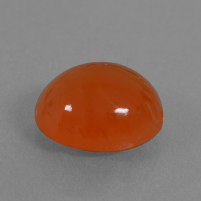 Cornaline Orange naturelle Coupe ovale, 3.84 ct, Translucide