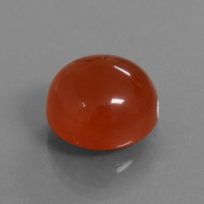 Cornaline orange naturelle coupe roude, 7,56 ct, translucide