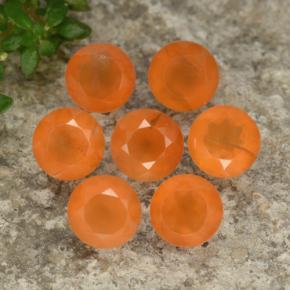 Achetez naturel 3.20ct Orange Cornaline gems, Coupe roude, En provenance Inde chez GemSelect. En stock, livraison internationale!