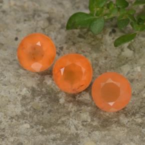 Achetez naturel 1,15ct orange cornaline gems, coupe roude, en provenance inde chez gemselect. en stock, livraison internationale!