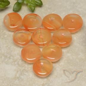 Shop natural 6.62ct Orange abricot chaud Cornaline gems, Fantaisie, from Inde at GemSelect. In stock, global shipping!