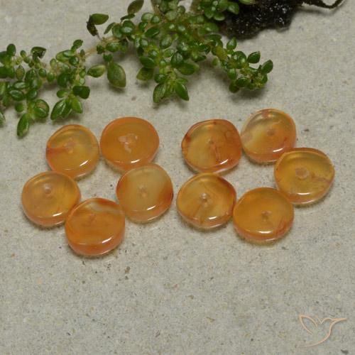 6.42ctw Naturel Orange moyen Cornaline, Fantaisie, Translucide