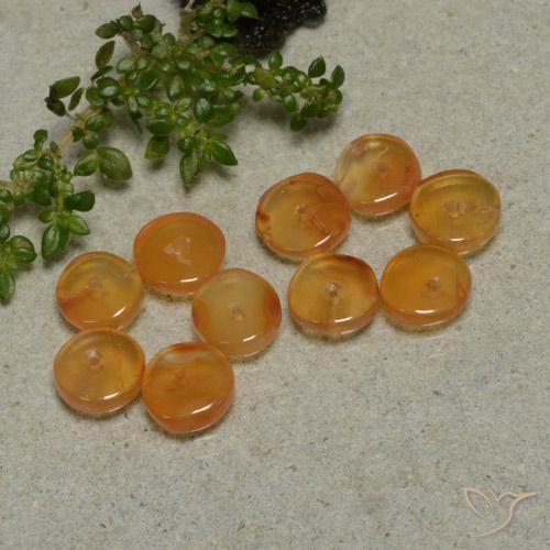 Shop natural 6.42ct Orange moyen Cornaline gems, Fantaisie, from Inde at GemSelect. In stock, global shipping!