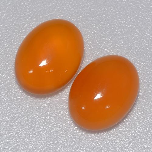Achetez naturel 2,61ct orange rougeâtre cornaline gems, coupe ovale, en provenance inde chez gemselect. en stock, livraison internationale!