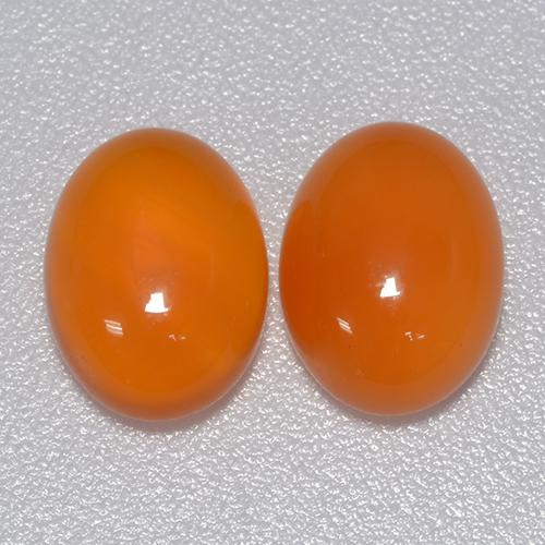 Achetez naturel 2,61ct orange rougeâtre cornaline gems, coupe ovale, en provenance inde chez gemselect. en stock, livraison internationale!