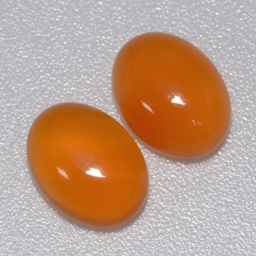 Achetez naturel 2,61ct orange rougeâtre cornaline gems, coupe ovale, en provenance inde chez gemselect. en stock, livraison internationale!