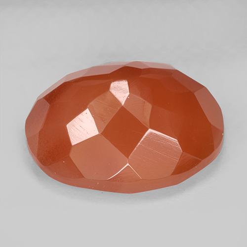 Cornaline orange naturelle coupe ovale, 7,92 ct, translucide