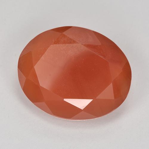 Cornaline Orange moyen naturelle Coupe ovale, 8.65 ct, Translucide