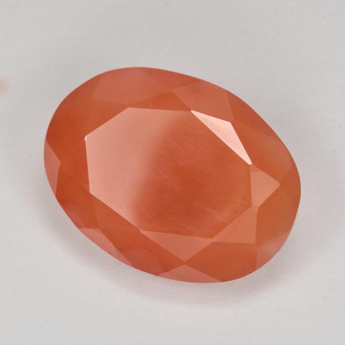 Cornaline orange moyen naturelle coupe ovale, 7,88 ct, translucide