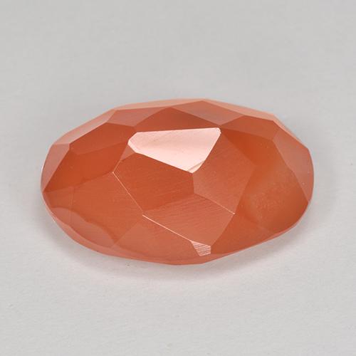 Cornaline orange moyen naturelle coupe ovale, 7,88 ct, translucide