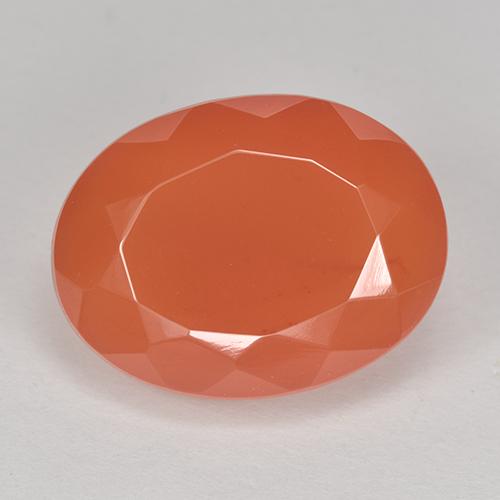 Cornaline Orange rougeâtre naturelle Coupe ovale, 9.50 ct, Translucide