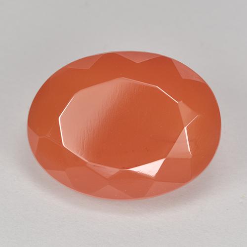 Cornaline Orange rougeâtre naturelle Coupe ovale, 9.50 ct, Translucide