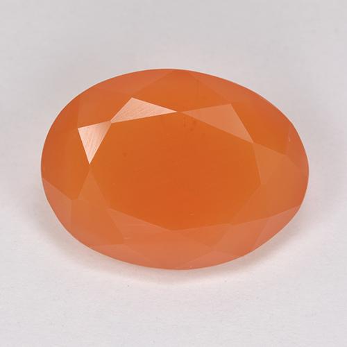 Cornaline Orange abricot chaud naturelle Coupe ovale, 7.95 ct, Translucide