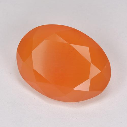Cornaline Orange abricot chaud naturelle Coupe ovale, 7.95 ct, Translucide