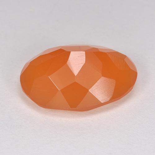 Cornaline Orange abricot chaud naturelle Coupe ovale, 7.95 ct, Translucide