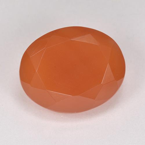 Cornaline Orange feu naturelle Coupe ovale, 9.16 ct, Translucide