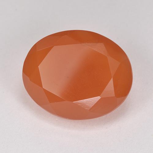 Cornaline Orange feu naturelle Coupe ovale, 9.16 ct, Translucide