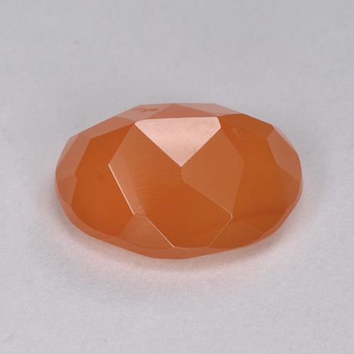 Cornaline Orange intense naturelle Coupe ovale, 3.90 ct, Translucide