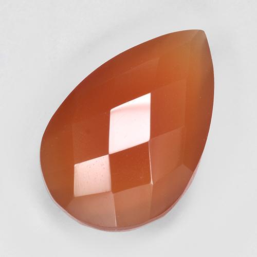Cornaline Rouge léger naturelle En forme de poire, 4.63 ct, Translucide
