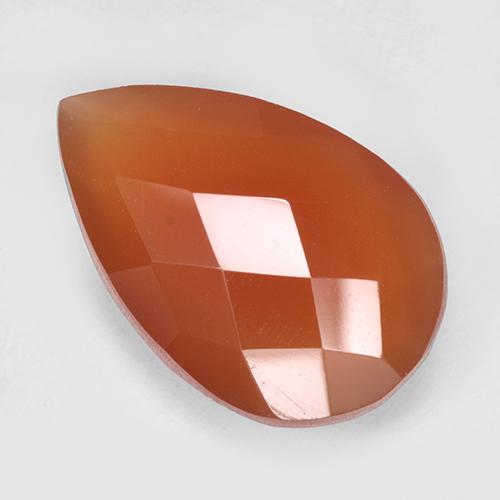 Cornaline Rouge léger naturelle En forme de poire, 4.63 ct, Translucide