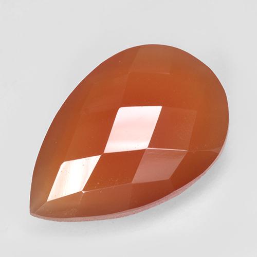 Cornaline Rouge léger naturelle En forme de poire, 4.63 ct, Translucide