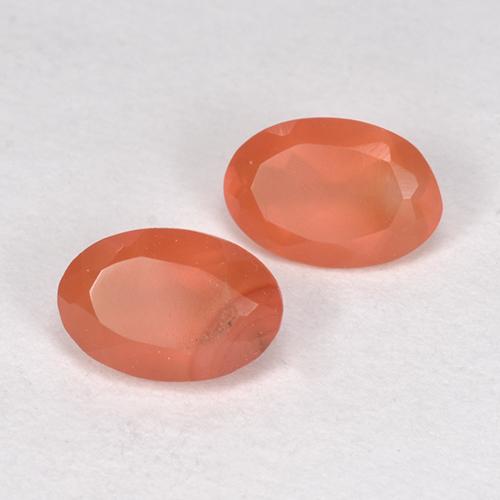 Achetez naturel 0,82ct orange rougeâtre cornaline gems, coupe ovale, en provenance inde chez gemselect. en stock, livraison internationale!