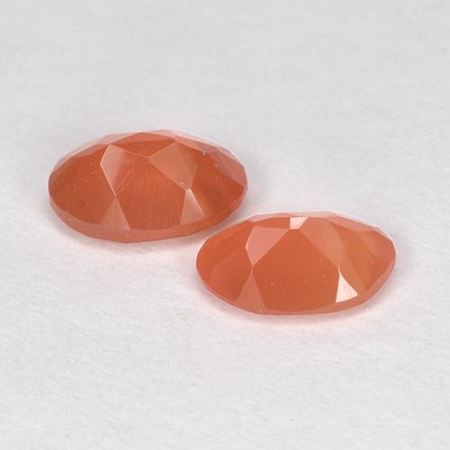 Achetez naturel 0,82ct orange rougeâtre cornaline gems, coupe ovale, en provenance inde chez gemselect. en stock, livraison internationale!