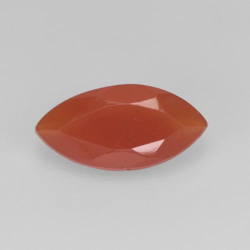 Cornaline Rouge léger naturelle Marquise, 0.88 ct, Translucide