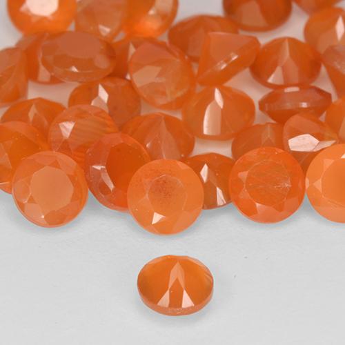 Cornaline Orange abricot chaud naturelle Tour, 0.25 ct, Translucide