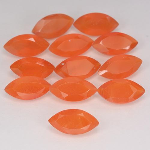 Cornaline Orange rougeâtre naturelle Marquise, 0.50 ct, Translucide