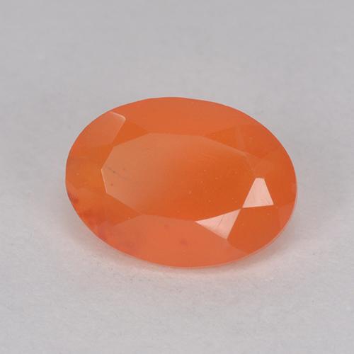 Cornaline Orange feu naturelle Coupe ovale, 0.80 ct, Translucide