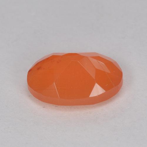 Cornaline Orange feu naturelle Coupe ovale, 0.80 ct, Translucide
