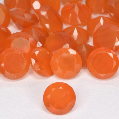 Achetez naturel 2.29ct Rouge orange Cornaline gems, Coupe roude, En provenance Inde chez GemSelect. En stock, livraison internationale!