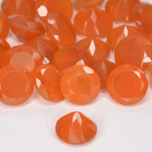 Achetez naturel 2.29ct Rouge orange Cornaline gems, Coupe roude, En provenance Inde chez GemSelect. En stock, livraison internationale!