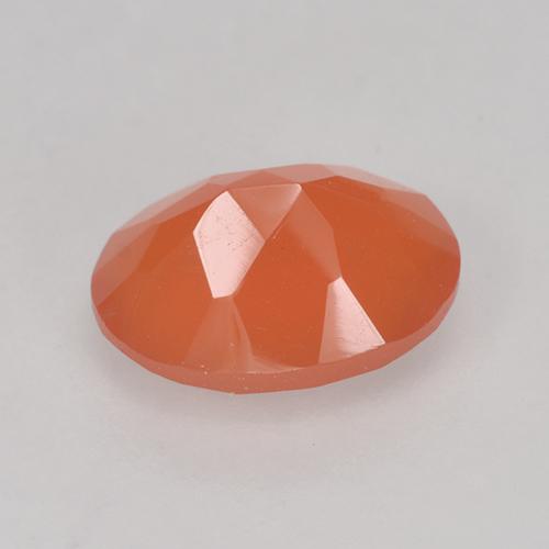 Cornaline Orange feu naturelle Coupe ovale, 1.29 ct, Translucide