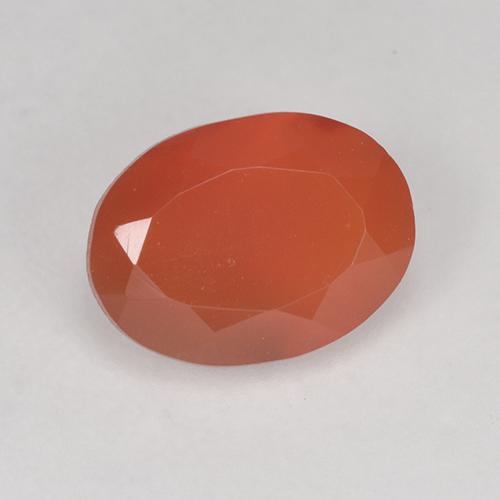 Cornaline Orange feu naturelle Coupe ovale, 1.09 ct, Translucide