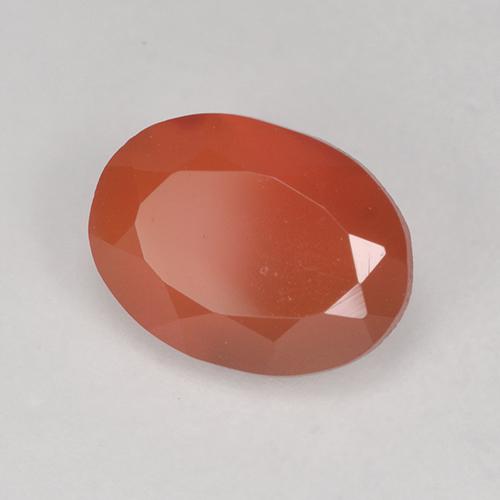 Cornaline Orange feu naturelle Coupe ovale, 1.09 ct, Translucide